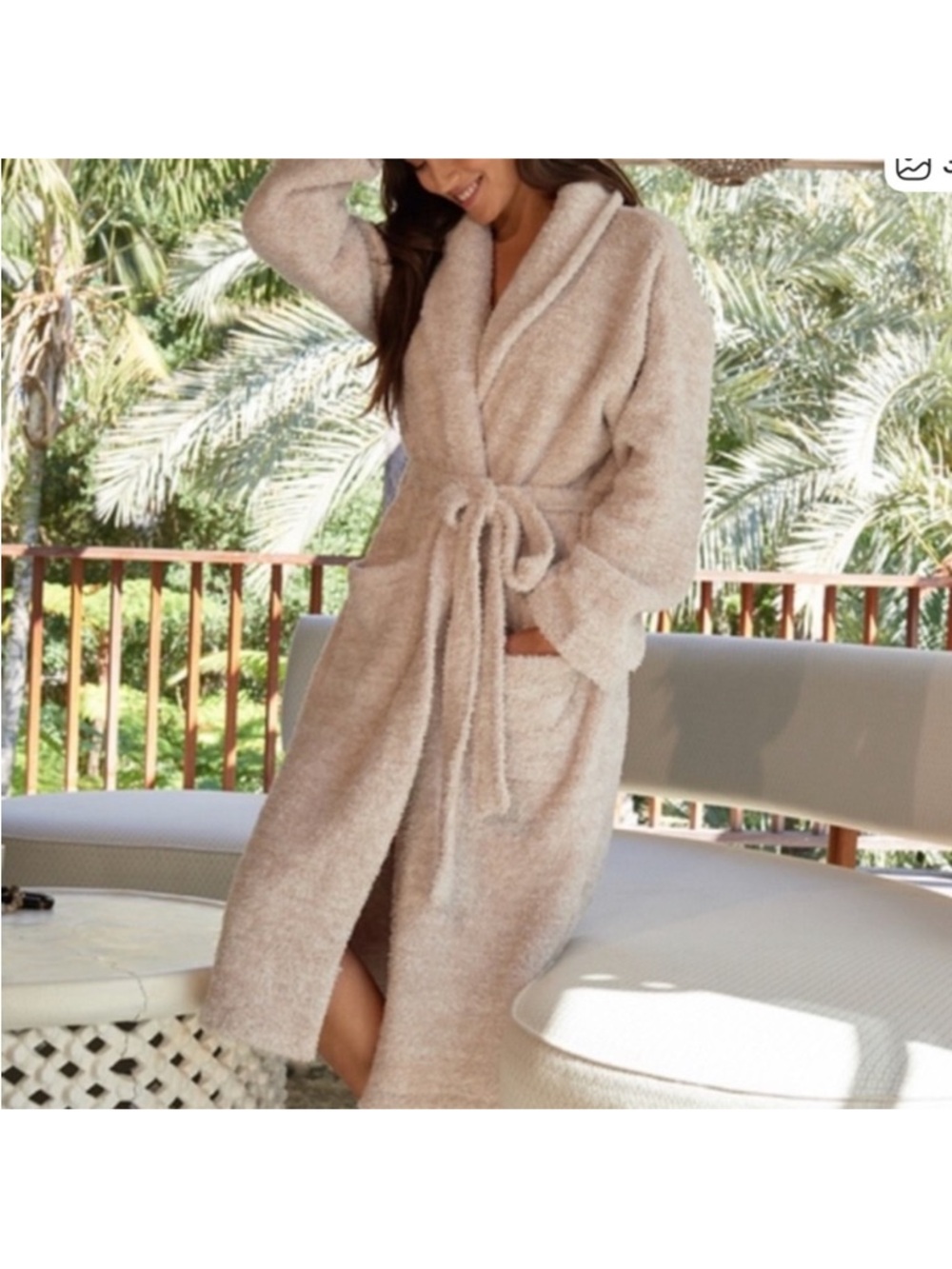 Heather pink nwt barefoot dream comfy robe size 1 or small